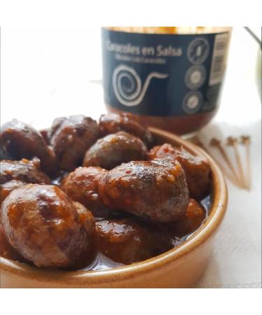 Snails in sauce. Cooked snails 550grs. Family recipe homemade and artisan. Stewed snails. Gourmet preserves. Original gift f - Buy Online on GoSupps.com