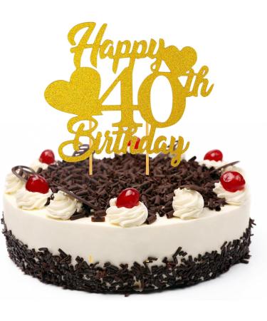 Happy 40th Birthday Cake Topper 40th Birthday Decorations for Her Happy Birthday Cake Topper Decoration 40th Birthday Cake Topper Birthday Cake Toppers 40th Birthday Theme Party Supplies - Buy Online on GoSupps.com