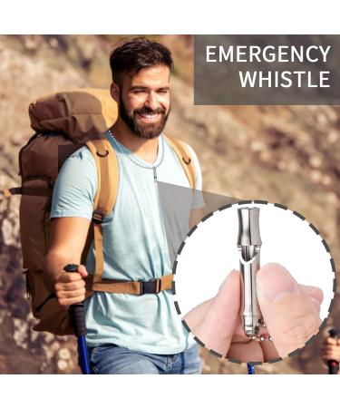 Autuveen Titanium Outdoor Emergency Whistle | Loud EDC Survival Whistle for Camping and Hiking - Buy Online on GoSupps.com
