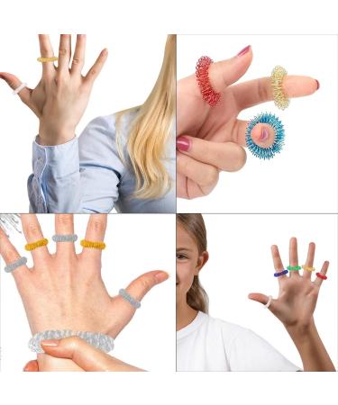 14-Piece Acupressure Ring Set | Anti-Stress Finger & Toe Massage Rings | Improve Blood Circulation & Reduce Stress - Buy Online on GoSupps.com