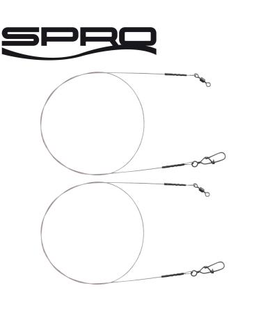 SPRO Matt Black Leader 7x7 Wire - 2 steel fronts for spin fishing pike prime for spin fishing spider leader for predatory fish 20cm / 0.27mm / 5kg - 11LB - Buy Online on GoSupps.com