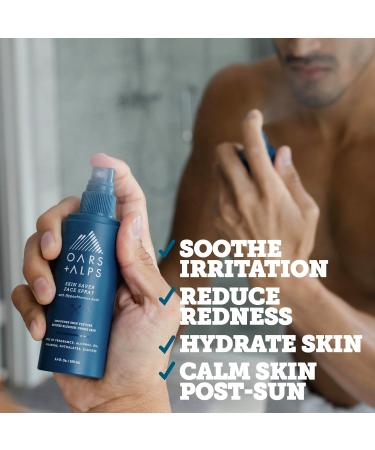 Oars + Alps Skin Saver Facial Spray for Sensitive Skin Face Spray with Hypochlorous Acid for Breakouts Itchy Acne- Prone Skin Rashes Redness Workouts Traveling Safe & Clean Ingredients 3.4oz - Buy Online on GoSupps.com