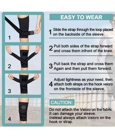 Beister Extra Long Compression Leg Sleeves with Elastic Straps - Black, Size L - Ideal for Basketball, Football, Knee Pain - Men & Women - Pack of 1 - Buy Online on GoSupps.com