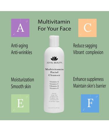 JOYAL BEAUTY Multi Vitamin Facial Cleanser - Best Hydrating Face Wash & Makeup Remover for All Skin Types | Gentle Exfoliating & pH Balanced Body Wash for Women & Men - Buy Online on GoSupps.com