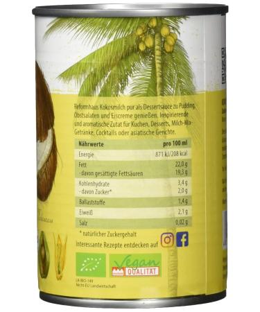 Organic Coconut Milk - Pack of 6 (6 x 400g) | Health Food Store | International Shipping - Buy Online on GoSupps.com