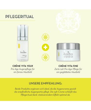 Jean d'Arcel Prestige Anti-Aging Eye Cream - Reduce Wrinkles & Dark Circles with Vitamins C A & E - 30ml - Buy Online on GoSupps.com