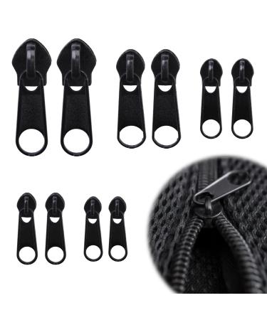 Caybats zipper repair set in 5 sizes 10 universal zipper cippers easy-to-use slide for repair durable and robust ideal for jackets coats suitcases black