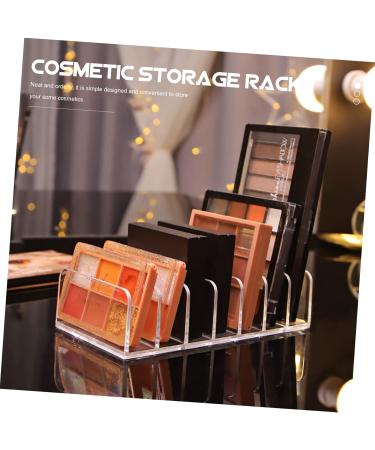 STOBAZA 2pcs Partition Storage Display Rack Home Cosmetic Holder Eyeshadow Organizer Storage Rack Make up 17X7X4CM Transparent - Buy Online on GoSupps.com