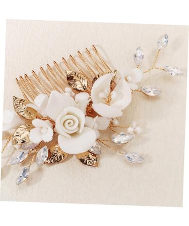 Ipetboom Female Head Decor Bridal Comb The Photo Ceramics The Flowers Bride Bridal Head Decor - Buy Online on GoSupps.com