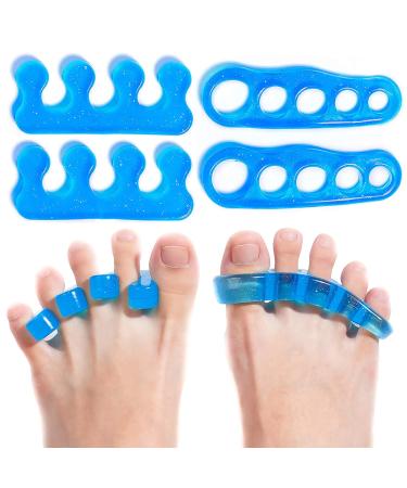 4 PCS Gel Toe Separator  Straighteners and Spacers for Relaxing Toes  Bunion Relief  Hammer Toe Yoga Toes Hallux Correctors and More for Men and Women (US 9 and Below Shoes)1