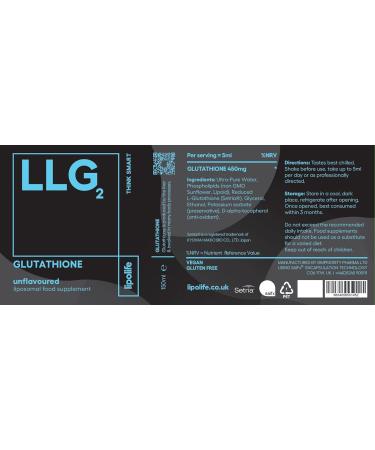 Lipolife LLG2 Liposomal Glutathione 150ml with Setria Glutathione - Advanced Nutrient Delivery - Buy Online on GoSupps.com