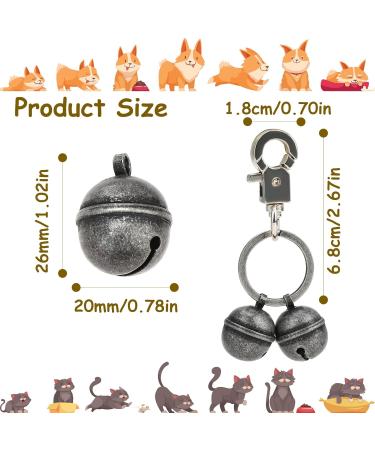 QOCO Extra Loud Cat and Dog Bells for Collar Pet Tracker Bells with Swivel Lobster Clasp Durable Collar Charms Pendant for Cats Dogs Training Harness Brass - Buy Online on GoSupps.com