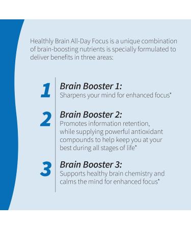 Applied Nutrition Healthy Brain All-Day Focus - 50 Tablets, Pack of 2 - Powerful 3-in-1 Brain Booster with Turmeric Extract - 50 Total Servings - Buy Online on GoSupps.com