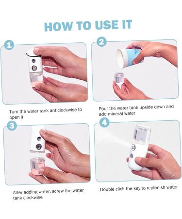 WOONEKY 4pcs abs pc Face Cool Mist Mini Humidifier Spray Humidifier Facial Steamer - Buy Online on GoSupps.com