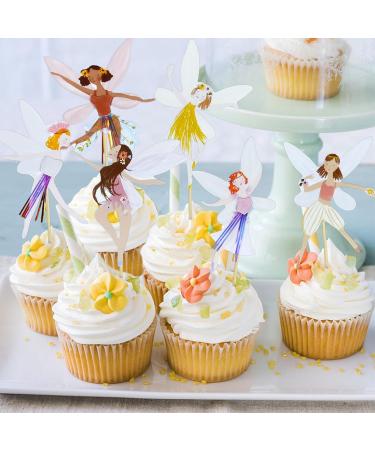 12-Piece Fairy Cake Topper Set - Ballerina & Cupcake Decoration for Kids' Birthday Parties - Buy Online on GoSupps.com