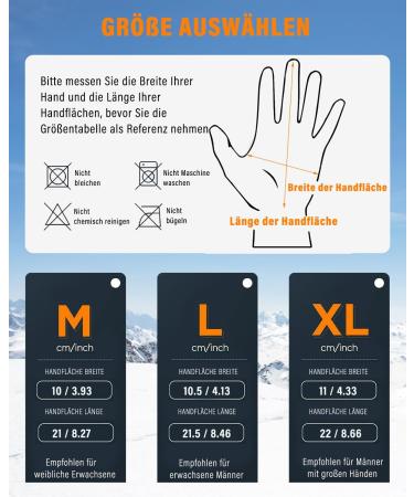 Winter Bicycle Gloves with 3M Thinsulate Insulation | Waterproof Touch Screen Ski Gloves for Men & Women | Anti-Slip Full Finger Cycling & Driving Gloves Black - Buy Online on GoSupps.com
