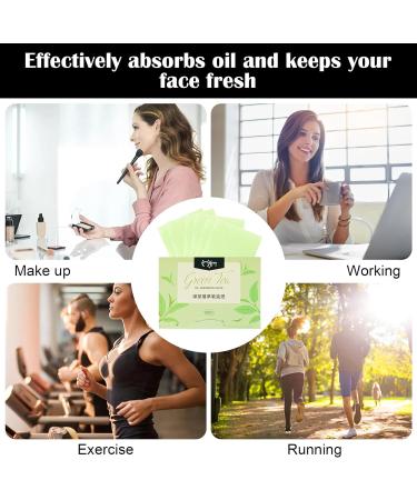 Green Tea Blotting Paper - 100 Sheets for Oily Skin, Oil Control Film for Sports & Travel - 6cm X 9cm - Buy Online on GoSupps.com
