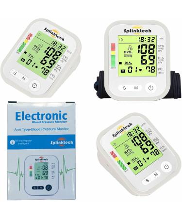 Blood Pressure Monitor with Pulse Rate Detection - Large LCD Display - BP Cuff Kit Included - Accurate Home Use Monitor (White) - Buy Online on GoSupps.com