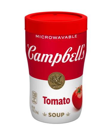 Campbell's Sipping Soup, Classic Tomato Soup, 11.1 Ounce Microwavable Cup (Case Of 8)