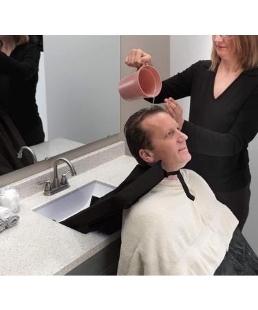 COMFORT CAPE Shampoo Sink Drape | Hair Washing Aid for Homes, Salons & Campers | Durable & Portable | Made in U.S.A. | BKV Black Velcro Clasp - Buy Online on GoSupps.com