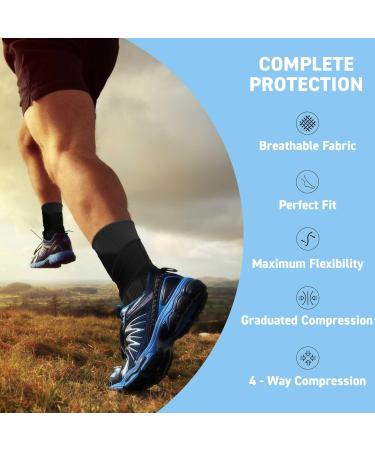 Med-Fit Stride-Flex Ankle Support with 3D Fabric Technology - Large Black - Buy Online on GoSupps.com