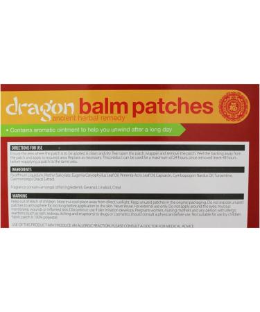 3 Pack Dragon Balm Patches Aromatic Herbal Remedy - Buy Online on GoSupps.com