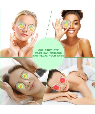 6 Pack Fruit Cold Eye Pads - Reusable Pineapple Avocado Watermelon Under Eye Patches for Cooling and Relaxation - Buy Online on GoSupps.com