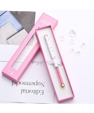 Yasterd 100% Pure Kolinsky Size 10 Acrylic Nail Brush with Pink Rhinestone Metal Handle - Professional Manicure Tool for Acrylic Application - Buy Online on GoSupps.com