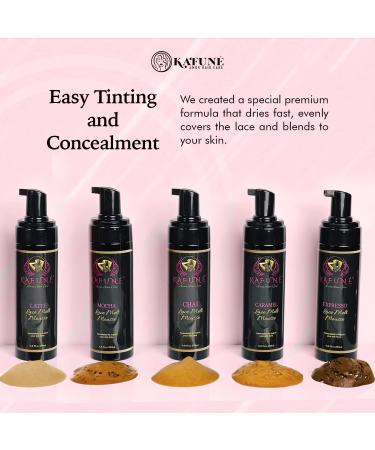 Kafune Tint Melting Mousse Concealer 6.8 fl oz - Expresso Dark Brown | For Lace Wigs, Hair Wigs, Toupees, and Hair Pieces - Natural Edge Control, Quick Drying Formula - Buy Online on GoSupps.com
