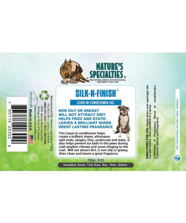 Nature's Specialties Silk-N-Finish 16oz Leave-In Pet Conditioner - Nourishing Formula for Silky Smooth Fur - Buy Online on GoSupps.com