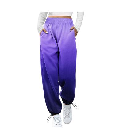 Parachute Pants Y2K Women Cargo Pants Baggy Cargoose Track Pants Streetwear Vintage Jeans Pants 90s E-Girl Streetwear Cargo Pants Y2K Sports Pants Lang 02-Lila XXL
