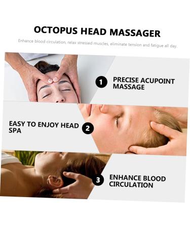 Tovinanna Head Massager - Therapeutic Scalp Massage Device for Headache Relief | Pavable Octopicit Handheld Steel Massager - Buy Online on GoSupps.com