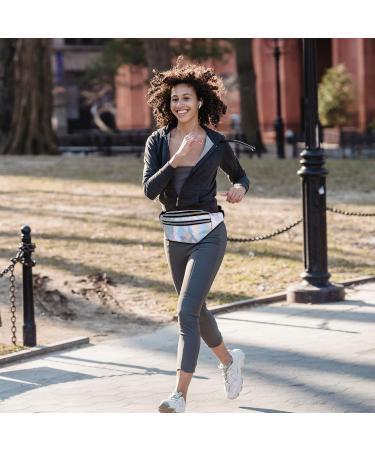 Valleycomfy Holographic Fanny Pack for Women - 2 Piece Adjustable Glitter Belt Pocket for Outdoor Travel & Hiking - Buy Online on GoSupps.com