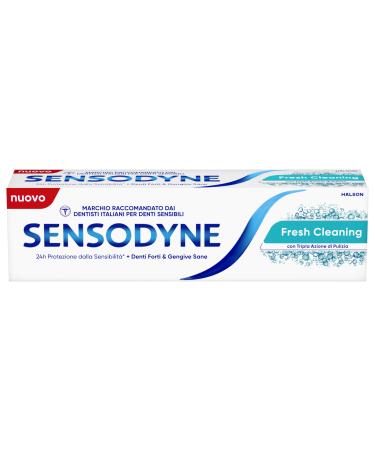 Sensodyne Sensodyne Fresh Cleaning Toothpaste Sensitive Teeth Helps control plaque formation for strong teeth and healthy gums daily use 75 ml