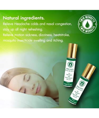 TWIN MONKEYS Oil | Pure PIM-SAEN Balm Oil ROLL ON (Pack of 3) - Buy Online on GoSupps.com