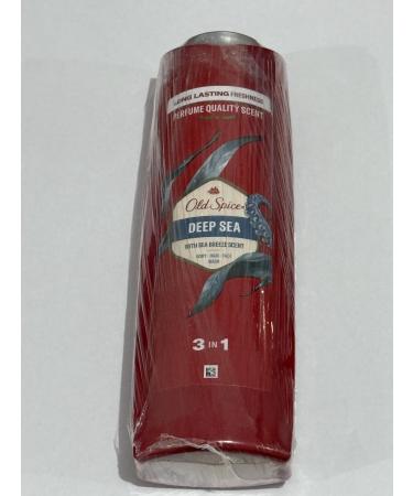 Old Spice Old Spice DEEP SEA 3-in-1 Multi-Use Shampoo for Hair Face and Body 400ml Long Lasting Freshness Fragrance Quality Deep Cleansing