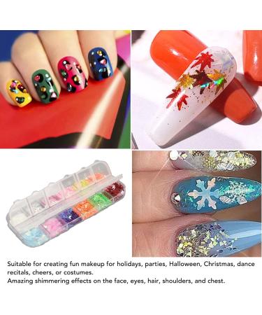 5 Boxs Butterfly Nail Glitter Sequins 12 Colors 3D Nail Art Flakes Colorful Confetti Glitter Sticker Decals for for DIY Nail Art Crafting - Buy Online on GoSupps.com