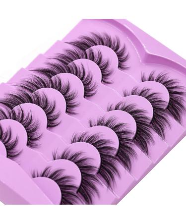 Augenli 7Pairs Fox Eye Lashes: Angel Wing False Eyelashes for Natural, Wispy, Fluffy Anime Doll Look - Perfect for Daily or Cosplay Wear (01a) - Buy Online on GoSupps.com