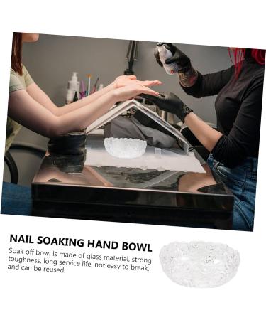 Housoutil Salad Bowl Bowls Nail Soaking Bowl Nail Salon Supplies Manicure Hand Soaking Bowl Remove Wash Soaker Soak off Bowl Nail Remover Bowl Container Glass Exfoliating - Buy Online on GoSupps.com