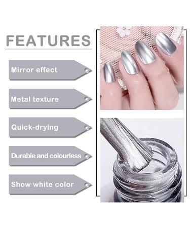 U-Shinein Holographic Mirror Nail Polish Set - Golden Silver Glitter Gel for Nail Art | Soak Off DIY Manicure Color 02 - Buy Online on GoSupps.com