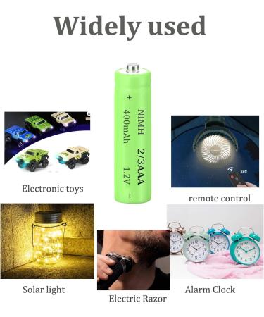 1.2V 400mAh NiMH Rechargeable Batteries - 12 Pack Button Top for DIY LED Solar Lights | International Shipping Available - Buy Online on GoSupps.com