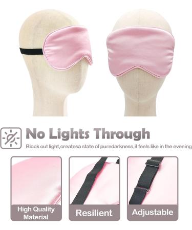 Adjustable Pink Satin Sleep Mask for Women | Silk Eye Mask for Sleeping - Perfect for Relaxation & Adult Play - Buy Online on GoSupps.com