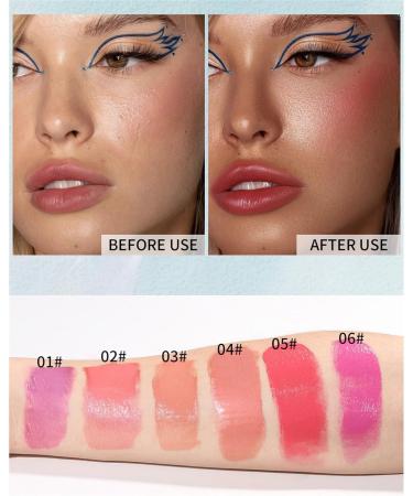 TianWlio Multi Purpose Cream Blush Cheek Makeup Natural Lightweight Breathable Transparent Touch Rich Color Natural Finish Oil Contour Foundation Blush - Buy Online on GoSupps.com
