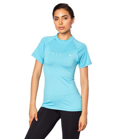 Rip Curl Sunny Rays Relaxed Short Sleeve Rash Guard Light Blue 6