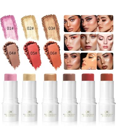 Stick Concealer-Stick Highlighter Makeup Stick Stick Powder Blusher Long Lasting Waterproof Face Makeup Cream Stick for Mature Skin Cheeks 3 - Buy Online on GoSupps.com