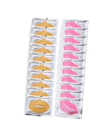 FOYTOKI 20pcs Korean Lip Masks Collagen Lip Pads for Overnight Nourishing Hydration Random Style