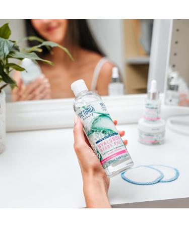 Victoria Beauty Micelle Cleaning Water with Bio Aloe Vera & Hyaluron | Gentle Face Cleanser for Sensitive Skin | 350 ml - Buy Online on GoSupps.com