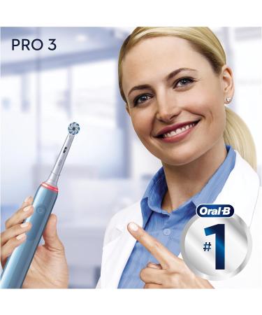 Oral-B Pro 3 3000 Sensitive Clean Electric Toothbrush - 3 Cleaning Modes & 360 Pressure Control for Optimal Dental Care - Buy Online on GoSupps.com