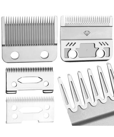 WAHFOX Groove Tooth Unique design Pro 2 Holes Hair Clippers Replacement Blades set for Wahl Hair Clippers Fit Magic Clip for WAHL 8148/8504/8591/1919