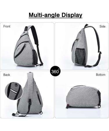 Fandare Ultralight Waterproof Shoulder Bag for Men - Sling Chest Bag with Headphone Hole & Reflex Strip for Hiking Cycling & Travel - Buy Online on GoSupps.com